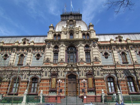 Main Entrance Detail on Av Córdoba, Palacio de Aguas Corrientes