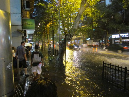 Flooded avenue