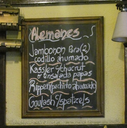 The German Menu, Ocho Esquinas, Colegiales